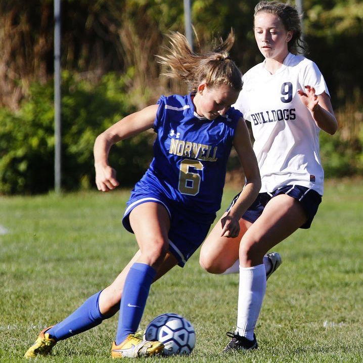 Girls Soccer Button